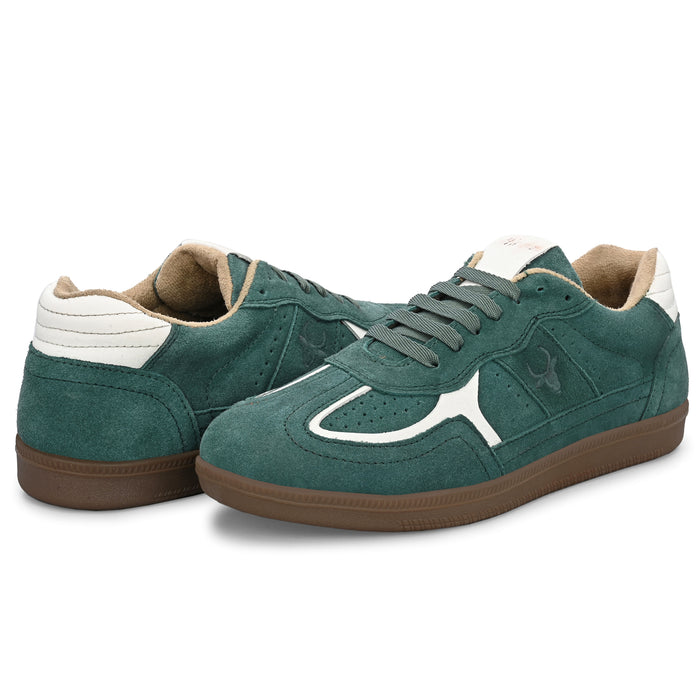 PhoeniXX v2.0 Suede Leather Sneakers – Forest Green & White Unisex (HRLPNX02FGN)