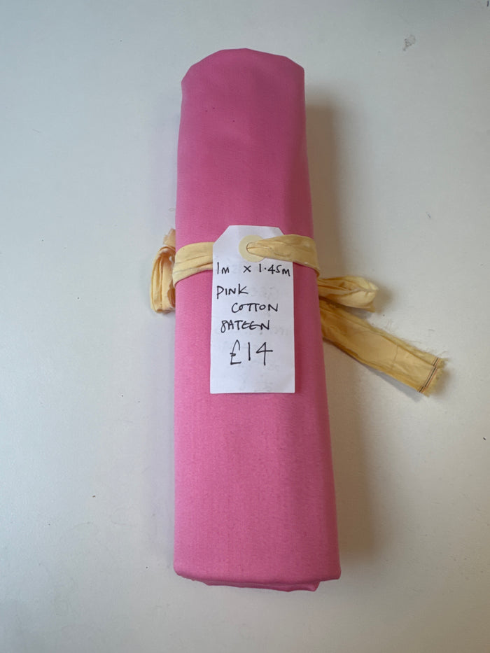 Pink Cotton Sateen Remnant
