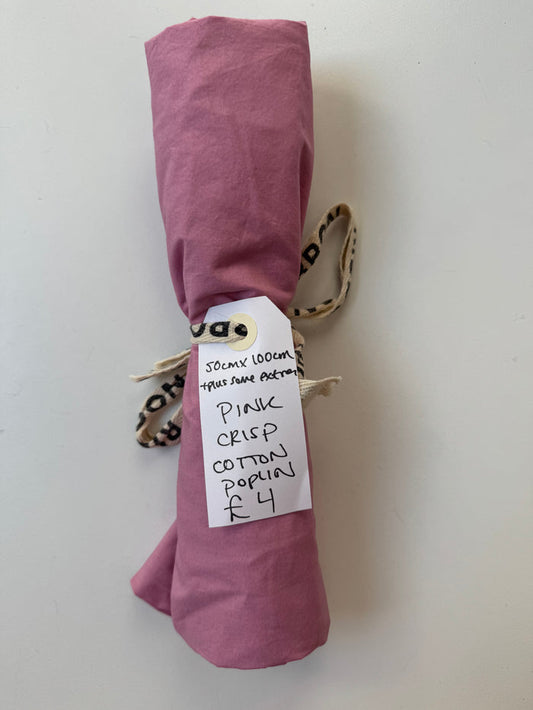 Pink Crisp Cotton Poplin Remnant