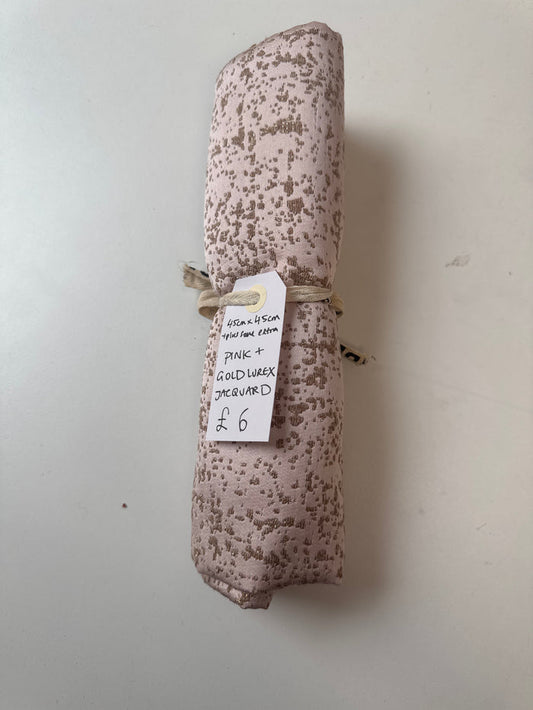 Pink + Gold Lurex Jacquard Remnant