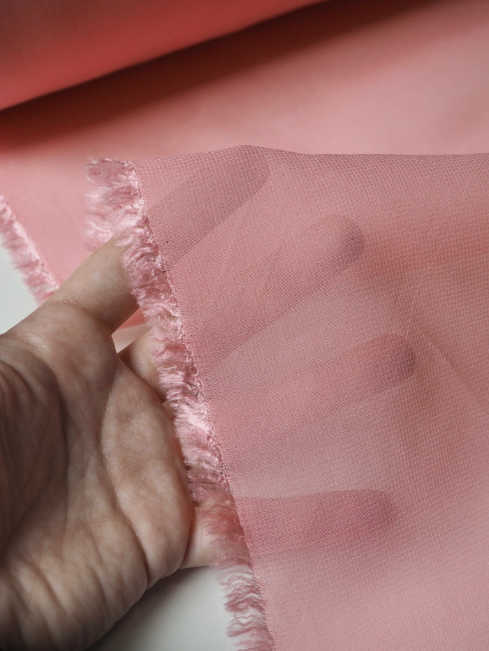 Pink Heavy Viscose Chiffon