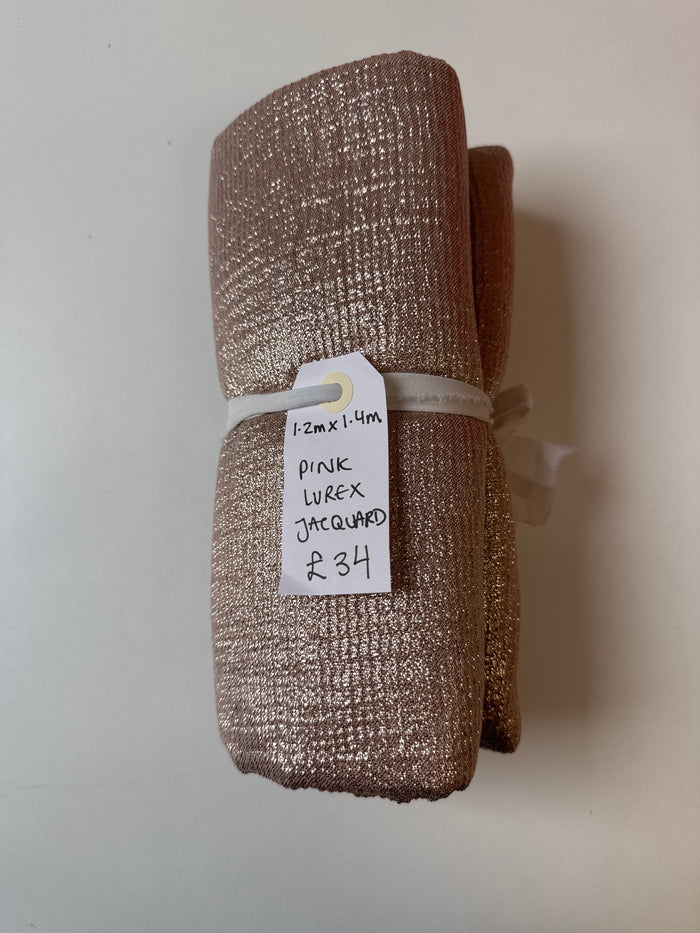 Pink Lurex Jacquard Remnant