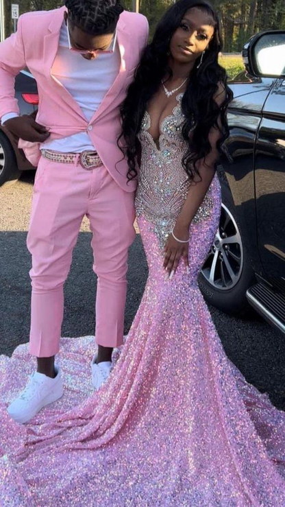 Pink Prom Suit 2026 Jacket Pants
