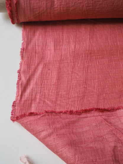 Pink Textured Sateen Jacquard