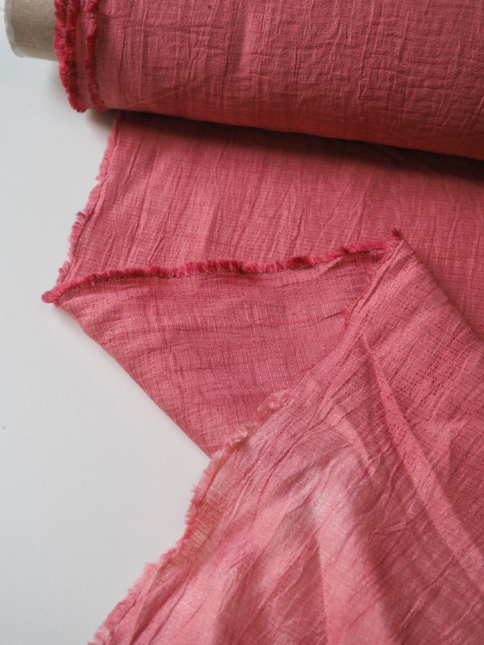 Pink Textured Sateen Jacquard