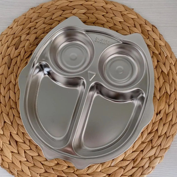Plateau repas enfant inox compartimenté Joli Monde – Chouette