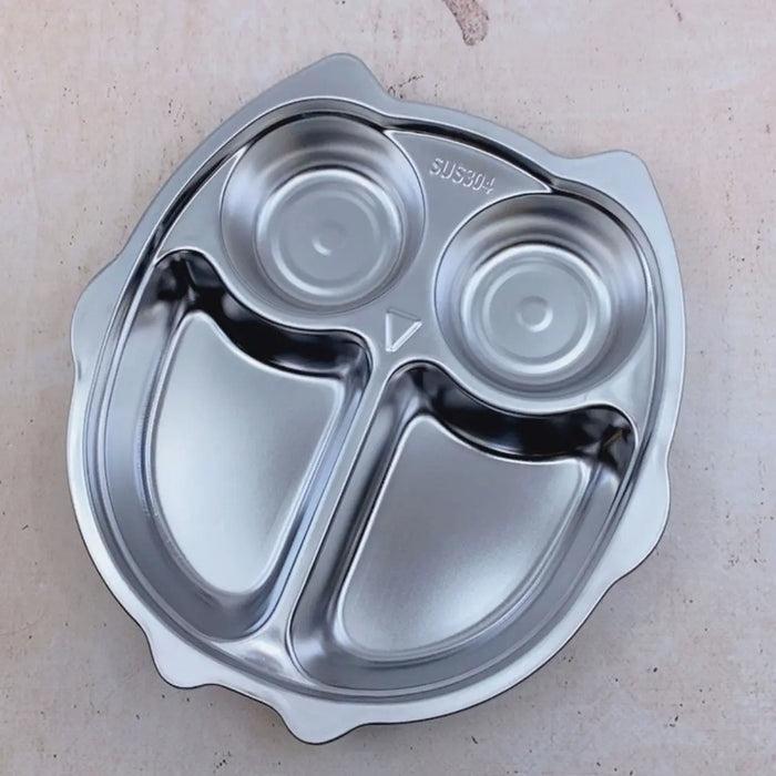 Plateau repas enfant inox compartimenté Joli Monde – Chouette
