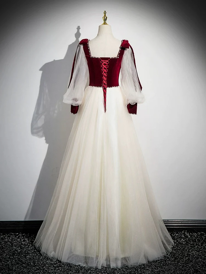 Princess Prom Dress 2025 Corset with Long Sleeevs