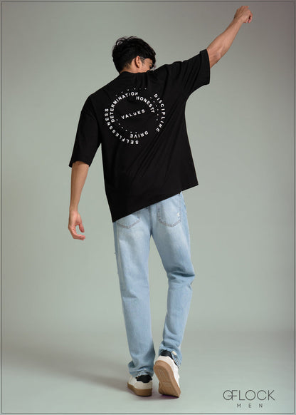 Printed Oversize T-Shirt - 100126