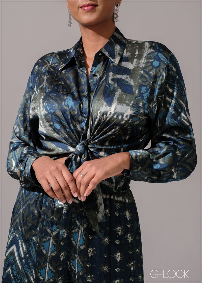 Printed Oversized Shirt - 300525