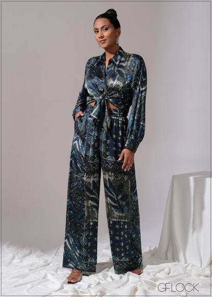 Printed Oversized Shirt - 300525