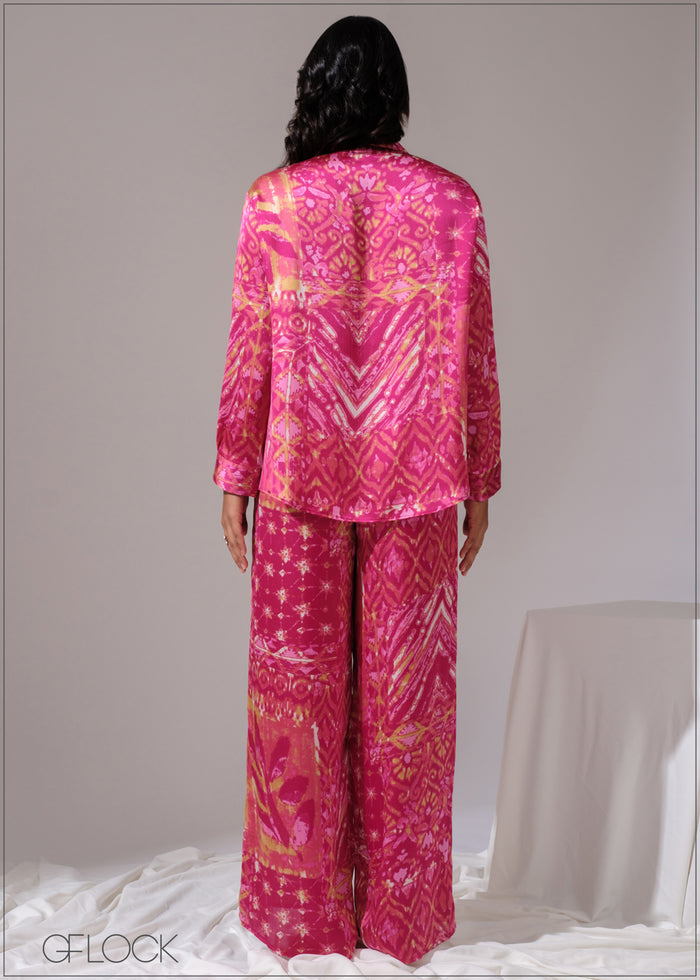 Printed Oversized Shirt - 300525