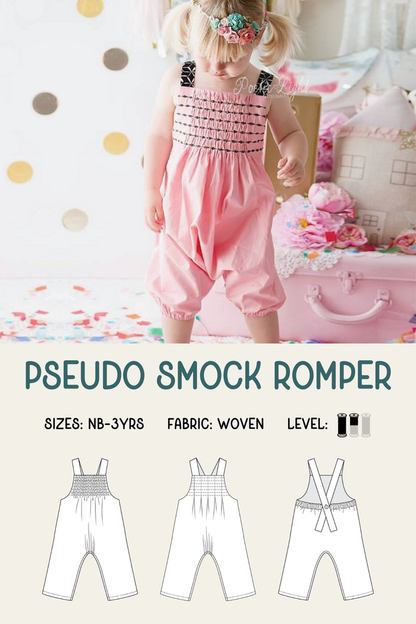 Pseudo Smock Romper Sewing Pattern