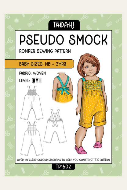 Pseudo Smock Romper Sewing Pattern