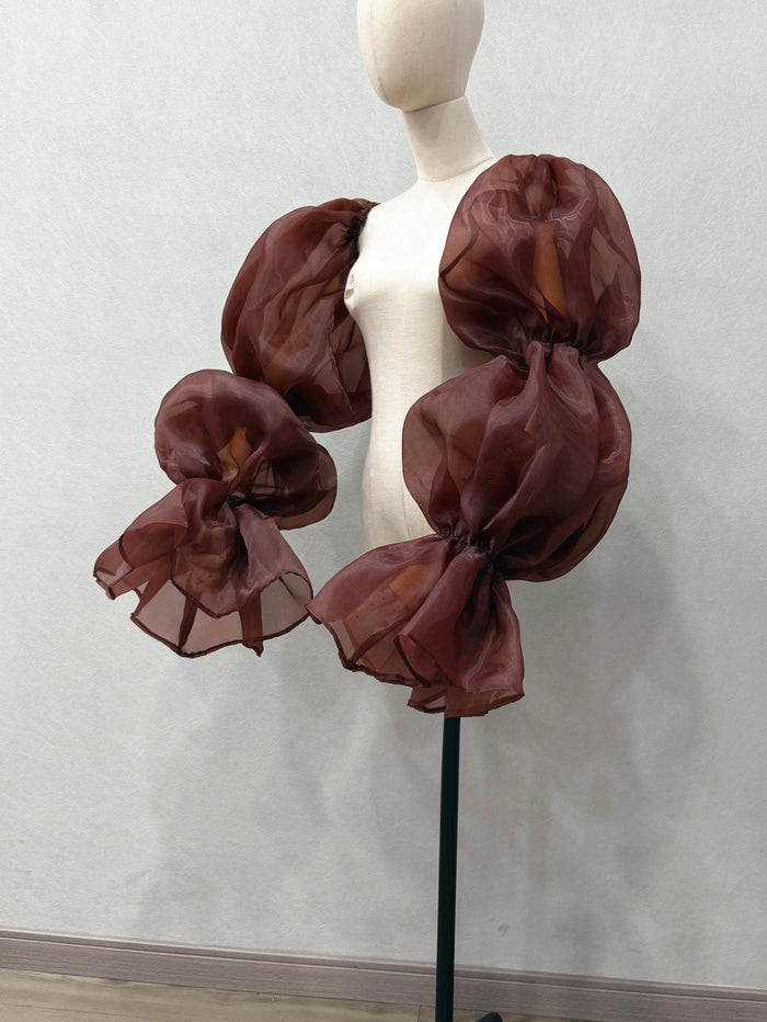 Puffy Detachable Organza Sleeves for Wedding