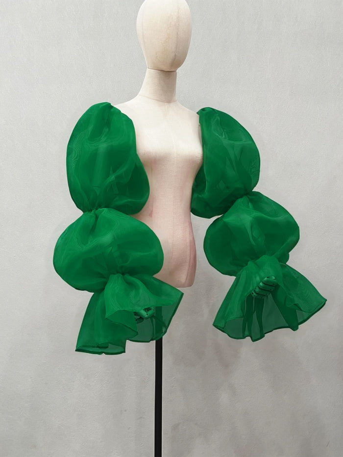 Puffy Detachable Organza Sleeves for Wedding