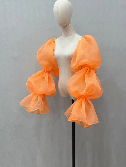 Puffy Detachable Organza Sleeves for Wedding