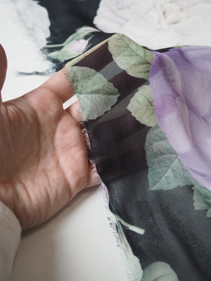 Purple Rose + Butterfly Chiffon