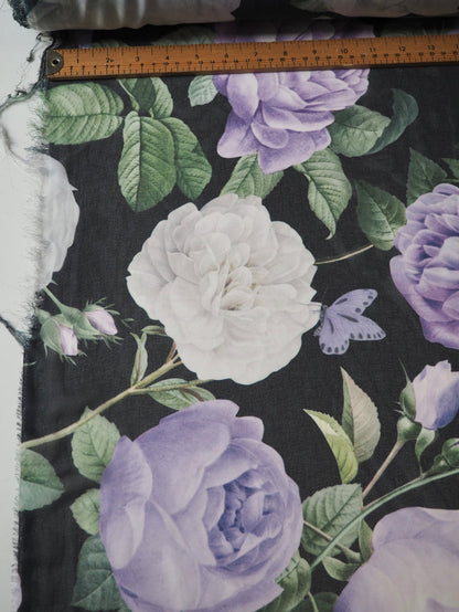 Purple Rose + Butterfly Chiffon