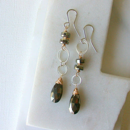 Pyrite Statement Earrings