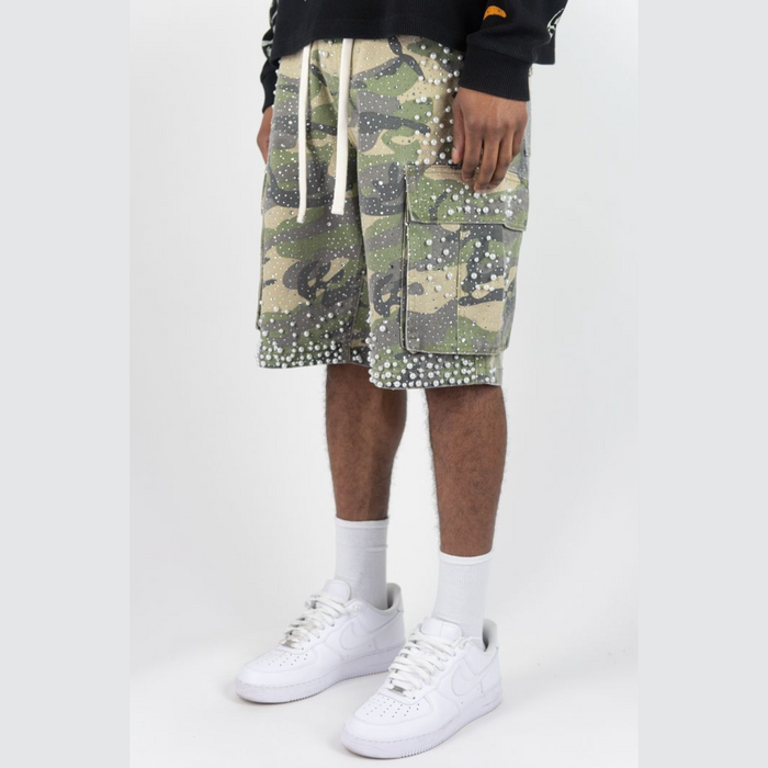 R3BEL FROSTY DENIM JORTS CAMO