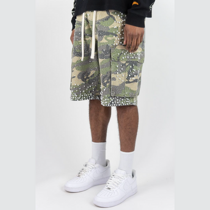 R3BEL FROSTY DENIM JORTS CAMO