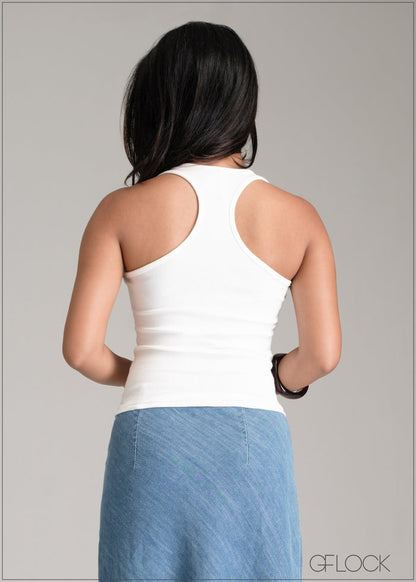 Razor Back Crop Top - 061225