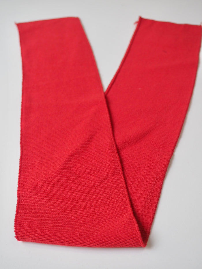 Red Cotton Ribbed Cuff 9cm