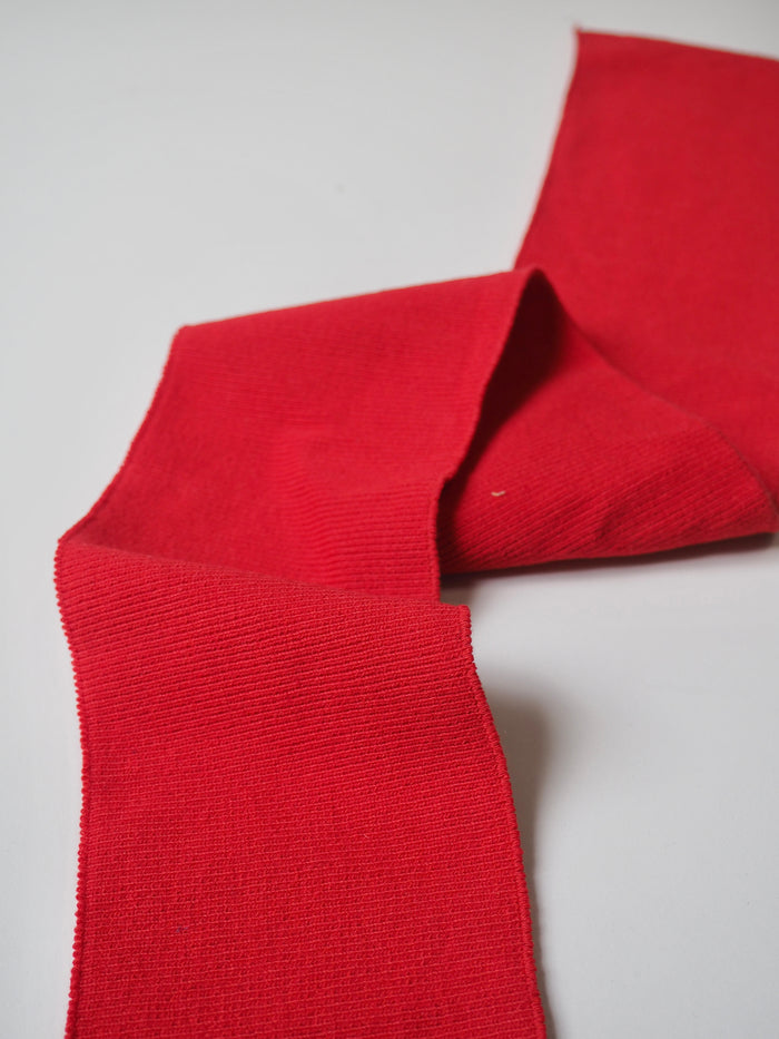 Red Cotton Ribbed Cuff 9cm
