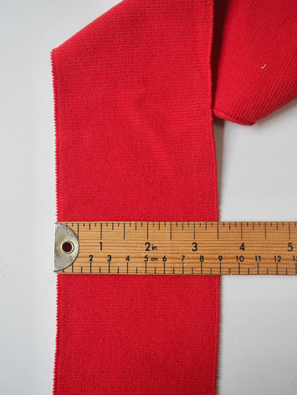 Red Cotton Ribbed Cuff 9cm