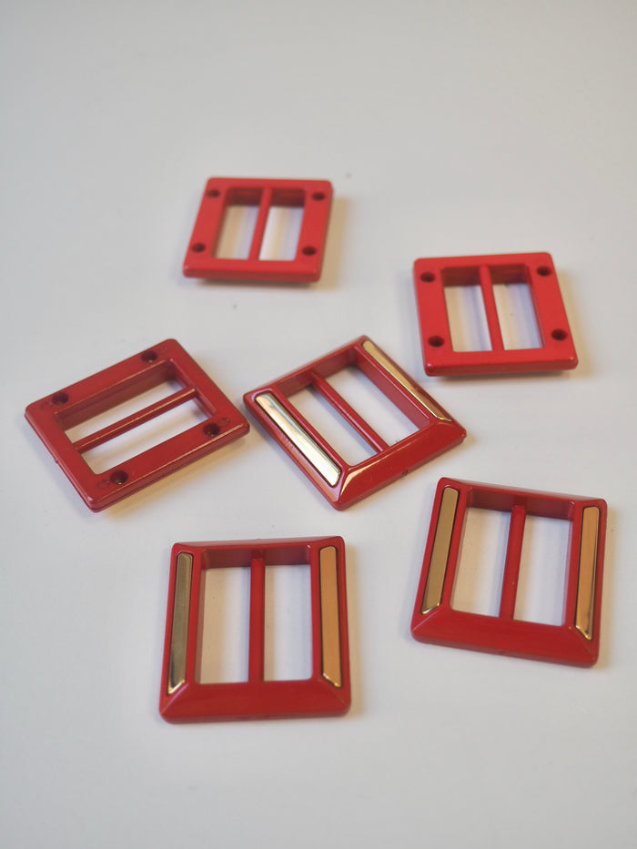 Red + Gold Plastic Slider 3cm