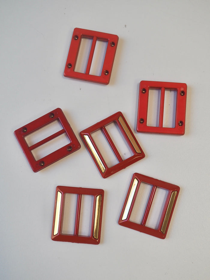 Red + Gold Plastic Slider 3cm