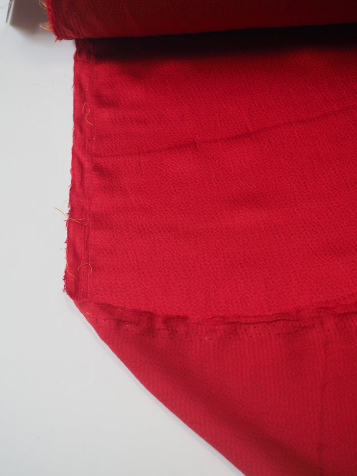Red Hammered Silk Satin