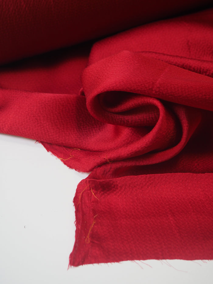 Red Hammered Silk Satin