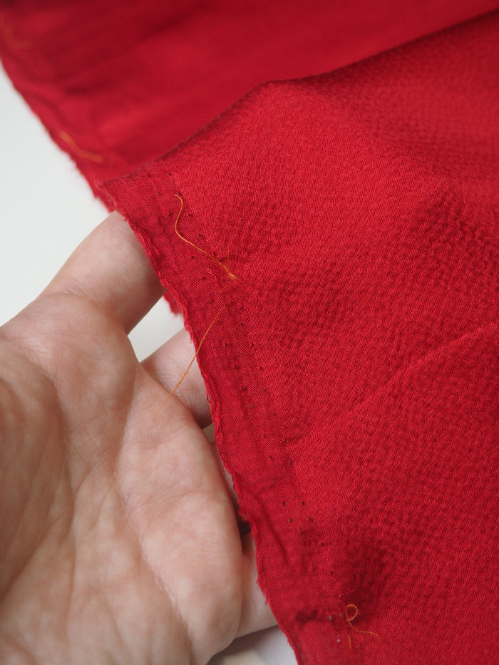 Red Hammered Silk Satin
