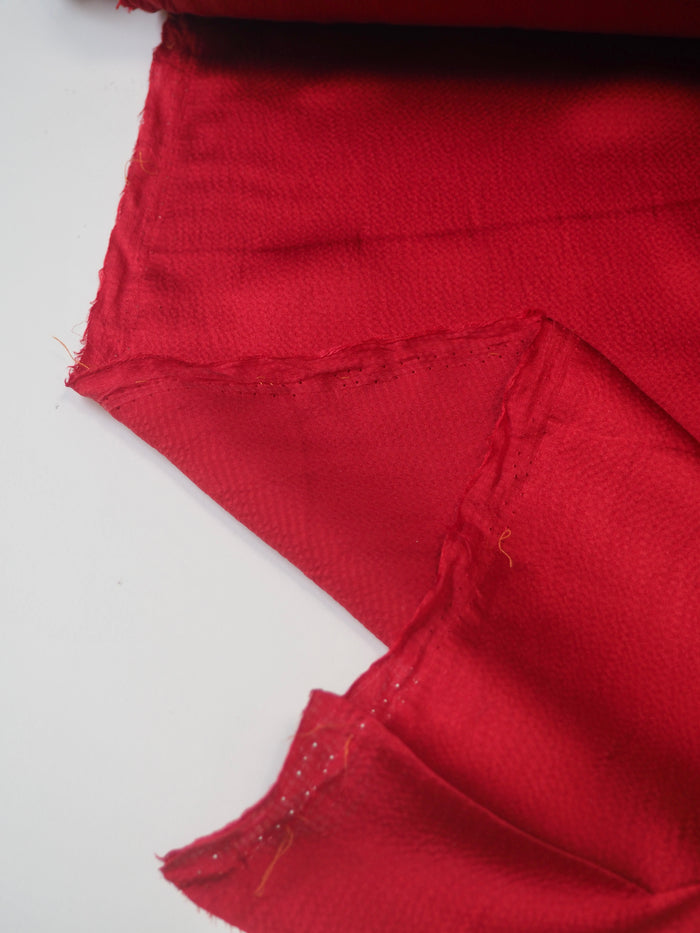 Red Hammered Silk Satin