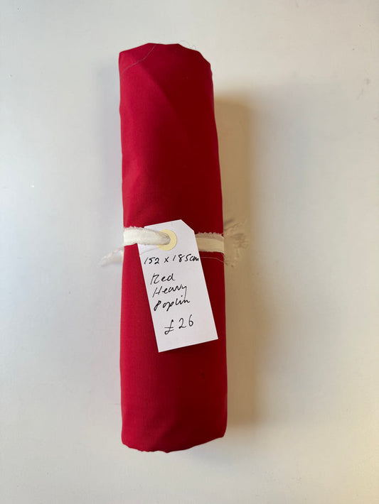 Red Heavy Poplin Remnant