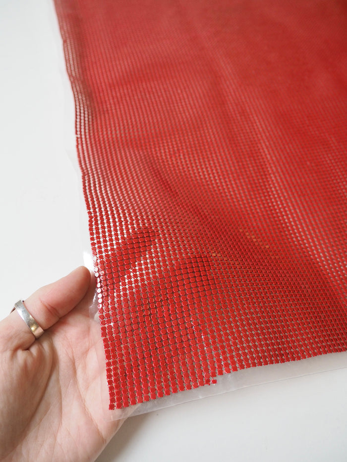 Red Small Plastic Backed Chainmail