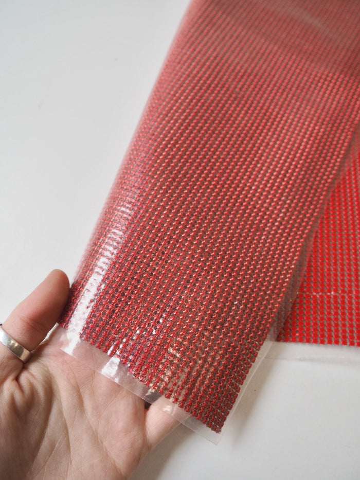Red Small Plastic Backed Chainmail
