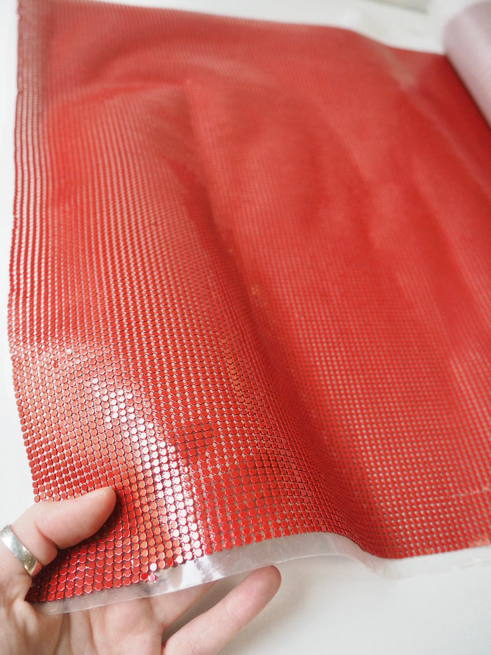 Red Small Plastic Backed Chainmail