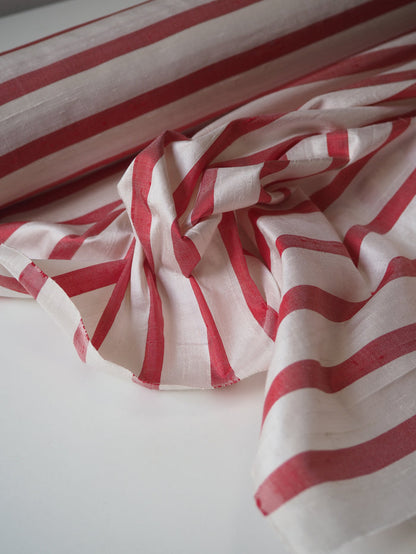 Red Stripe Silk Dupioni