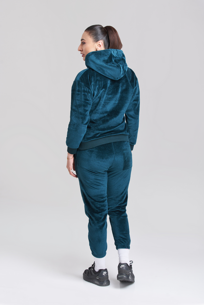 Rib Chief Velvet Hoody Tracksuit - Women