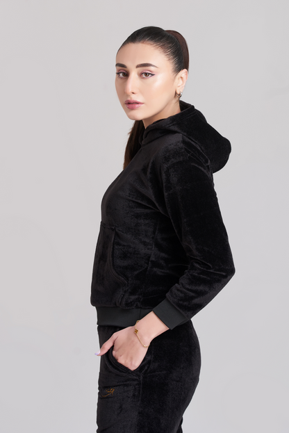 Rib Chief Velvet Hoody Tracksuit - Women