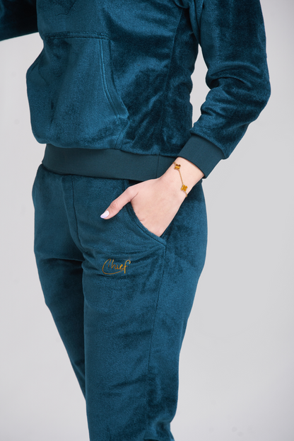 Rib Chief Velvet Hoody Tracksuit - Women