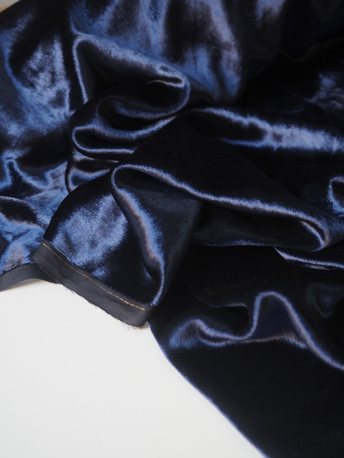 Rich Navy Silk Velvet