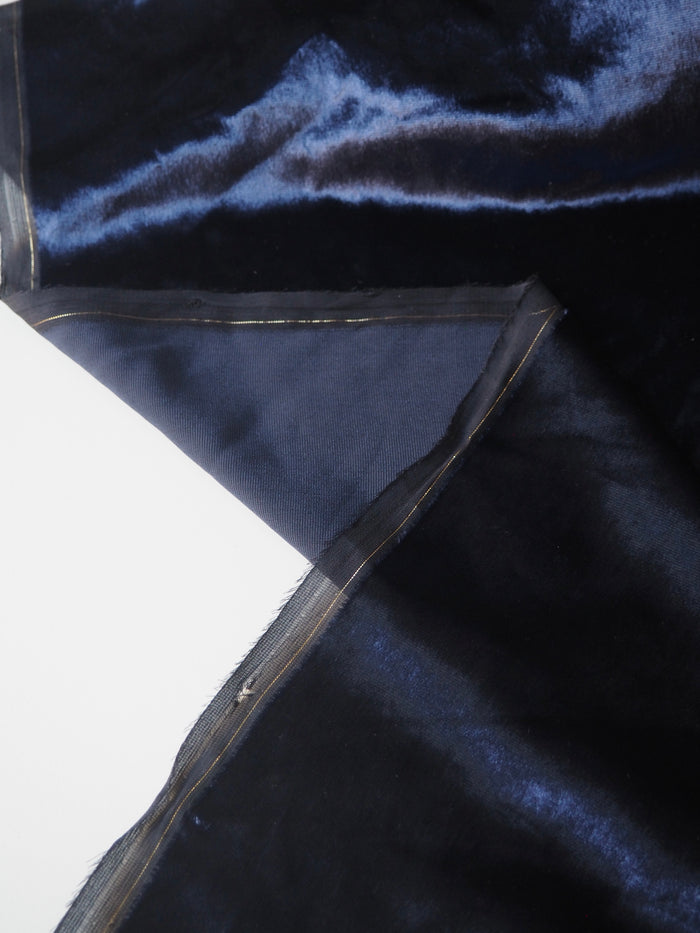 Rich Navy Silk Velvet