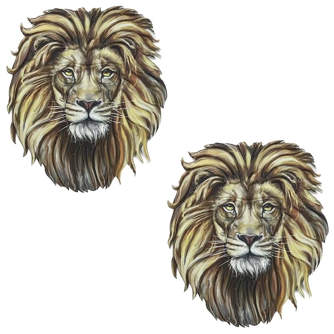 Ani Accessories detailed PVC lion patch, easy iron-on for garments, bags, and DIY fashion