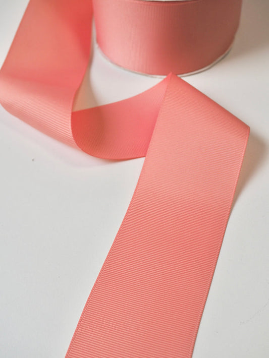 Salmon Pink Grosgrain Ribbon 50mm