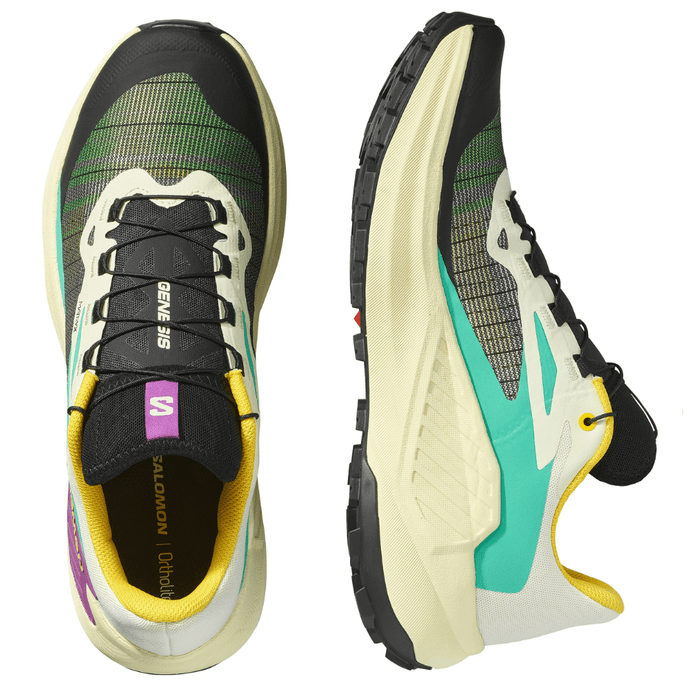 Salomon Shoes Salomon Men's Genesis Running Shoes in Transparent Yellow/Black/Willowherb AW25 - Up and Running