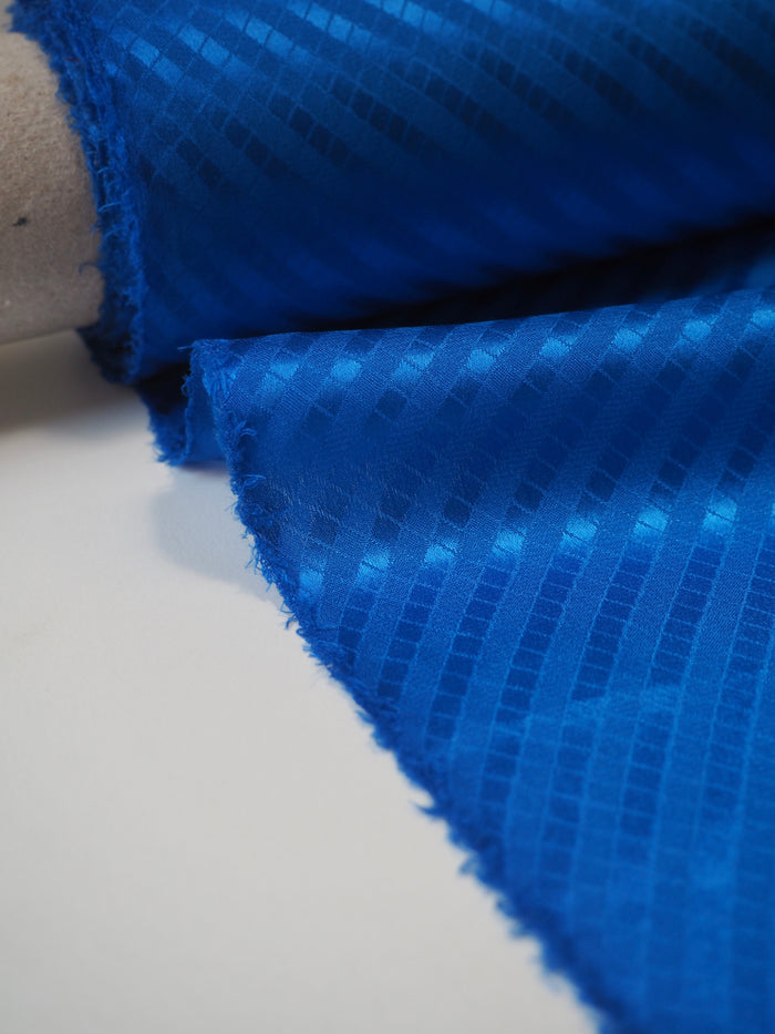 Sapphire Light Diagonal Silk Satin Jacquard